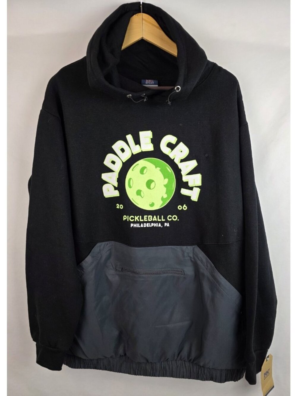 Paddle Craft Pickleball Co. Adult Hoodie Size Large Black Sweatshirt Pockets
